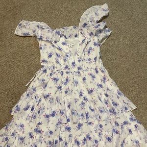 Love Shack Fancy Floral Tiered Dress Size Medium Like New